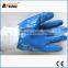 BSSAFETY Blue Nitrile Coated Oil Resistant Industrial Working Gloves