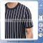 custom latest t shirt designs for men/wholesale striped t-shirt made in China