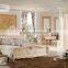 Luxury French fancy antique design Bedroom Furniture sets with solid wood wardrobe