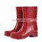 Green Pvc Material Waterproof Rain Boots Rainshoes for Women Ladies