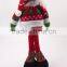 Plush Long Leg Santa Claus Stuffed Christmas Home Decoration Toy With Light Up Led Buttons