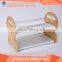 2016 high quality 2 tier wooden dish rack with drainer