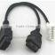 OBDII Splitter Y Cable,J1962 Male Connector to 2pcs J1962 Female Connector,1ft