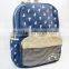 New Style Fashionable Canvas Zip Bohemia Boho Style Backpack School College Laptop Bag for Teens Girls Students, Blue