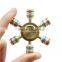 Fidget Spinner EDC Focus Toy Stress and Anxiety Relief Toy, Custom DIY Hand Spinner Fidget Toys,Wholesale 6 Wings Brass