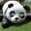 Life Size Cute Cartoon Fiberglass Panda Statues for Park
