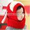 Siamese Puppy Scarf Winter New Baby Hat Wool Hat Winter Hat Hot Sale Beanie Hat Hooded Scarf Earflap Knit Cap