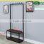 Clothes Hanging Cloth Garment Rack Stand Vintage Stand Closet Shelf Storage Garment Bedroom Clothing Rack With Shoe Storage
