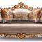 Luxury French Baroque Style Classic Giltwood Carving Single Upholstery Sofa BF12-04274b