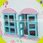 Wholesale kids beautiful wooden dollhouse miniatures fashion baby wooden dollhouse toy W06A030