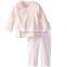 100% Cotton Super Soft Comfortable Baby Girls Organic Kimono Top and Pant Bedding Clothing Set