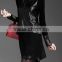 Latest long design ladies fashion a line skirt/Neck waist zipper skirt