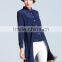 new arrival navy fashion ladies long shirt designs customized