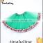 2016 latest new arrival tulle skirts kids christmas green tutus baby pettiskirts with satin ribbons