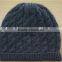 Top quality unisex casual classic cable knitting cashmere hat