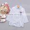 S33426W School Girl Blouse Cotton Striped Embroidery Cartoon Shirts Blouse
