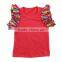2017 Girl Boutique Clothing t Shirt Baby Flutter Sleeves Shirt Girls Ruffle Shirt