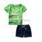 J3615 baby boy kids fashion T-shirt Shorts Set Wear, wholesale children's boutique clothing