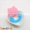 Cute Animal Shaped Frog Smile Face Teething Ring Silicone Baby Finger Teether