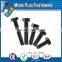 Made in Taiwan Black White Nylon Round Phillips Slotted Plastic Round Head Screw