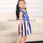 wholesale the St patrick day kids clothing ,blue sleeveless new design baby dress, boutique fancy girls stripe dress MC60030303