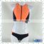 MissAdola Neoprene Women two pieces OEM Rubber swimsuit Beautiful Zipper swimwear diving wetsuit (M80)