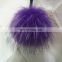 Hot New Year Products Fur Pom Poms Keyring Wholesale Home Decoration Genuine 19cm Raccoon Fur Ball Key Chain