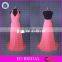 CE607 Latest Fashion Halter Floor Length Open Back Red Real Sample Bridesmaid Dress