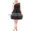 Grace Karin 2016 Sleeveless V-Back Black Lace Organza Cocktail Evening Prom Party Dress 8 Size US 2~16 GK001012-1