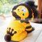 Winter Pet dog Cat yellow lion king coral fleece Clothes four feet Hoodie