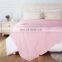 Nice Quality Breathable Pink Summer King Queen Waffle Cotton Blankets