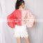 Patchwork Lace Print Shirts Summer Ladies Women Clothing