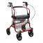 hot sale folding four wheeled lightweight aluminum medical adult rollator walkers