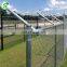 Plastic vinyl coated diamond chain link mesh fence with post