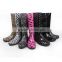 Heart shape decoration lady boots waterproof PVC knee high rain boots