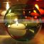 Hand made round ball green and red different colors crystal candle holder with white candles