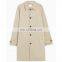 Wholesale Men Autumn Classic Coat Side Pockets Men's X-Long Length Overcoat