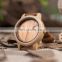 Original Wholesale Handcrafted Wood Watch Leather Bamboo Watch Man Japan Quartz Movement