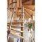 Ornamental indoor steel wood spiral staircases