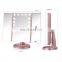 K&B portable trifold makeup table mirror 2X/3X magnification 21 led lights with touch screen