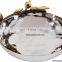 White & gold curved luxury large bowl