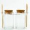 Wholesale Clear Transparent Glass Jar And Containers With Wood Spoon And Cork Glass Jar