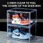 Side Drop open Basketball shoe storage box Plastic display Storage Nike AJ Sneaker showcase shoebox