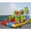 Colorful jungle theme children bouncy land slide giant inflatable slide
