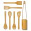 Wholesale bamboo utensil with holder tong from China twinkle bamboo wood