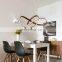 Hot Sale LED Indoor Chandelier Lamp for Hotel Living Room European Modern Linear Ring Pendant Light