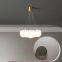 White Glass Ball Shade Pendant Light Modern Chandelier Bubble Glass Ceiling Hanging Lamp For Living Room