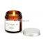 OEM label logo fragrance aroma soywax soy wax candle making metal silver gold lid 7.2 oz 3.5 oz amber glass jar for candles