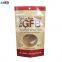 Wholesales biodegradable  kraft paper  zipper stand up  snack zip lock packing food bag with clear window