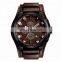 skmei 9165 leather men quartz time sports watches jam tangan sport